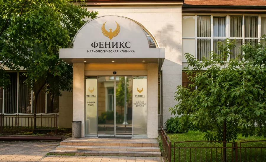 Вход в наркологическую клинику «Феникс» в Котовске